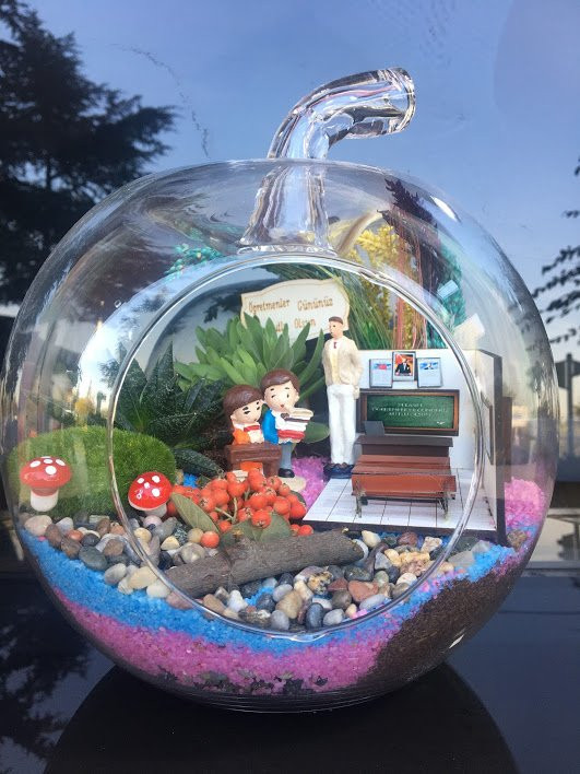 Öğretmenler Gününe Özel Teraryum Çiçekleri Öğretmenler Gününe Özel Teraryum Çiçekleri