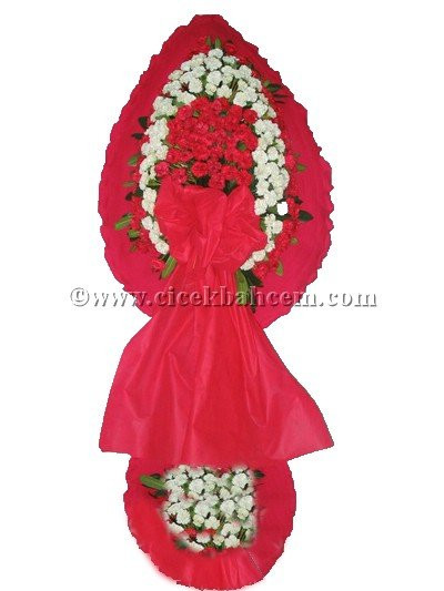 Ayaklı Sepet : Beyaz, Kırmızı Karanfil Çiçekleri İle Tasarlanmış Düğün, Nikah ve Açılış Sepeti Ayaklı Sepet : Beyaz, Kırmızı Karanfil Çiçekleri İle Tasarlanmış Düğün, Nikah ve Açılış Sepeti