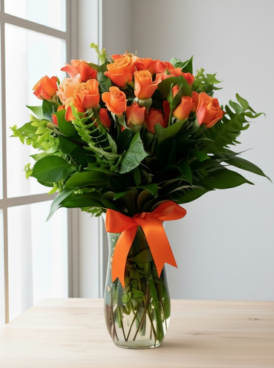 Özel Turuncu Çardak Gülleri 