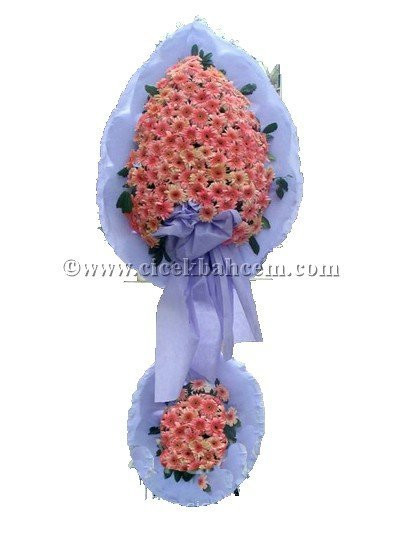 Ayaklı Sepet:Pembelim Pembe Gerbera Tasarlanmış Düğün, Nikah ve Açılış Sepeti Ayaklı Sepet:Pembelim Pembe Gerbera Tasarlanmış Düğün, Nikah ve Açılış Sepeti