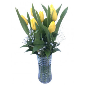 7 Adet Sari Lale Arajmani Ankara Cicek Bahcem