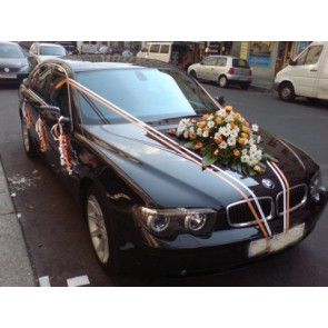 Gelin Motoru Süslemesi Şerit ve Çiçekler
