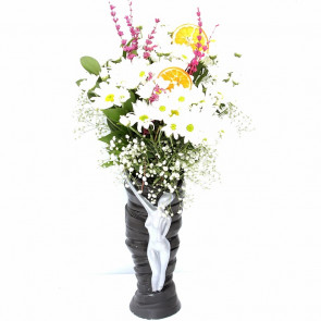 Özel Kır Çiçekli Vazo El Yapımı