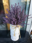 Kokulu Mor Lavanta Aranjmanı Taş Vazoda
