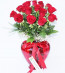 Kalplerin Keşfi '' Kalp Vazoda 15 Adet Kırmızı Gül"