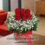 Kare Kırmızı Gül Aranjmanı